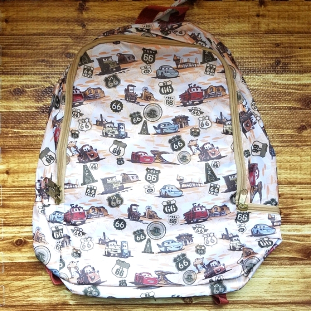Pixar Cars Route 66 Backpack Full Size Large Disneyland Parks Radiator Springs